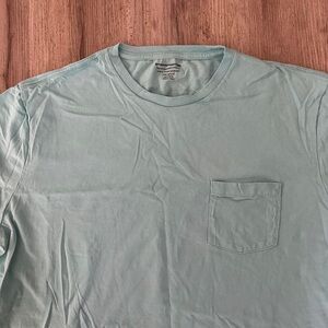 Men's Aqua Long Sleeve Pocket Tee